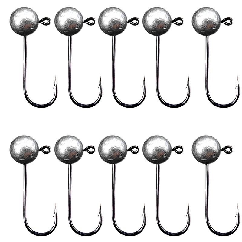 Fishing Hook Barbless - 10 teile/los Jig Kopf Angelhaken 1g