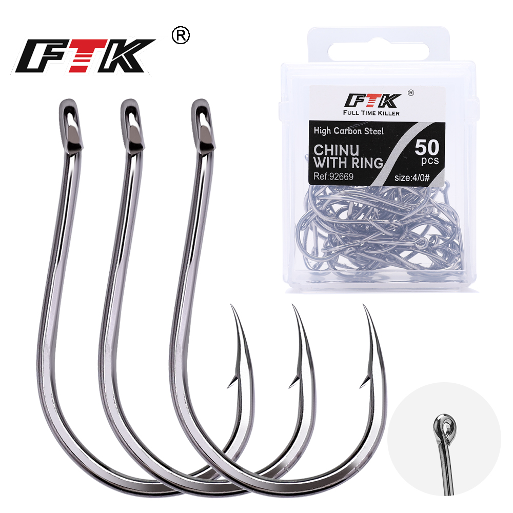 Fishing Hook Barbless - FTK CHINU Angelhaken mit Ring und