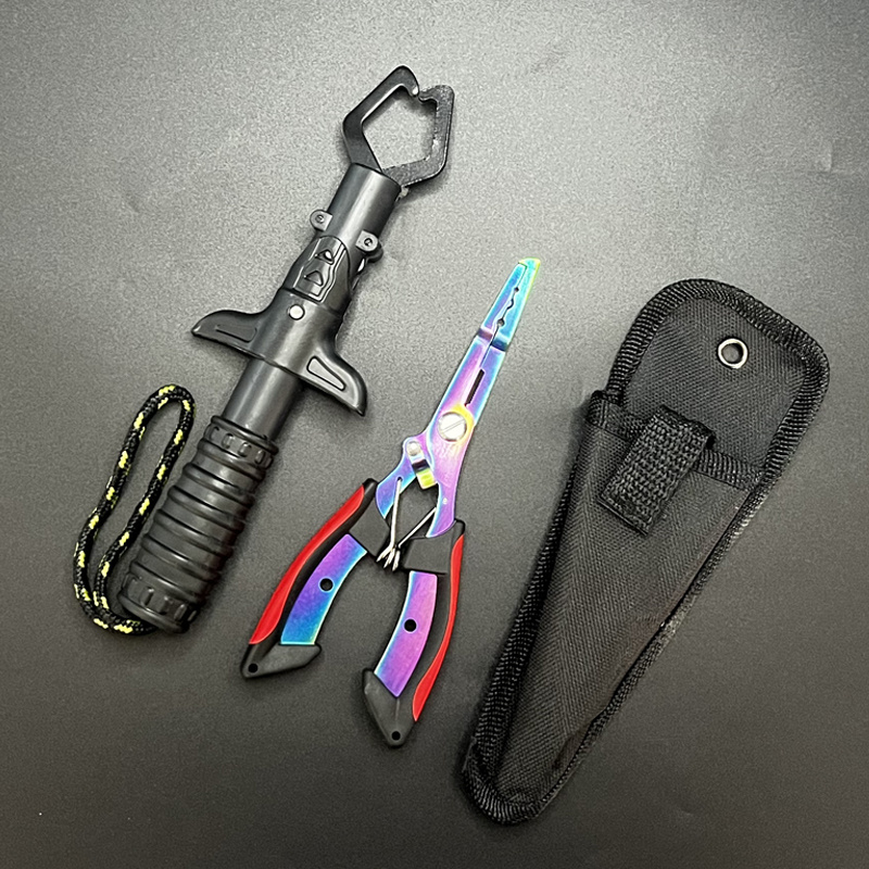 Fishing Hook Remover - Angelzangen- und Greifer-Set, Fischlippen-Greifer mit Angelzange,
