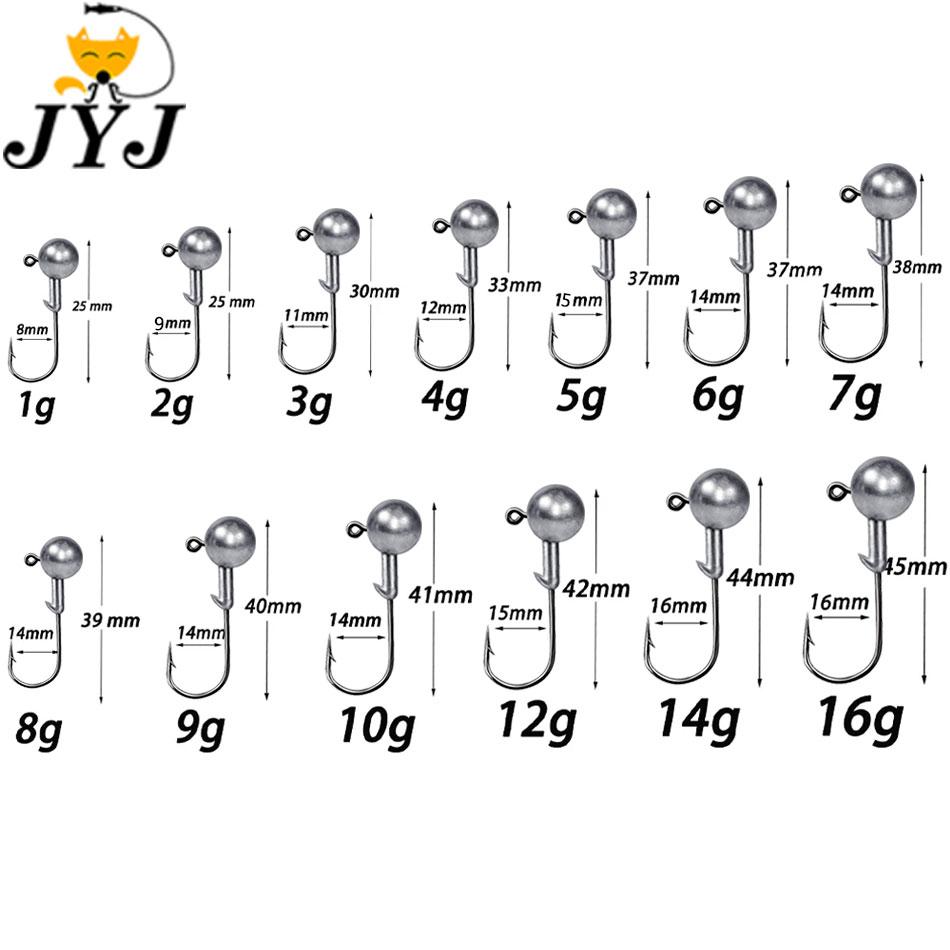 Fishing Hook Assortment - WODJYJ 1g 2g 3g 4g 5g