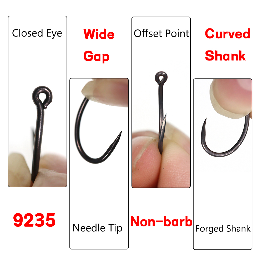 50 Stück Mattschwarze Karpfena – Fishing Hook Barbless Bewertung und Preis