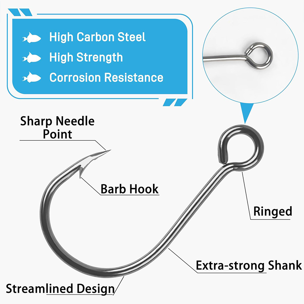 70 Stück Angel-Inline-Einzelha – Fishing Hook Offset Bewertung und Preis