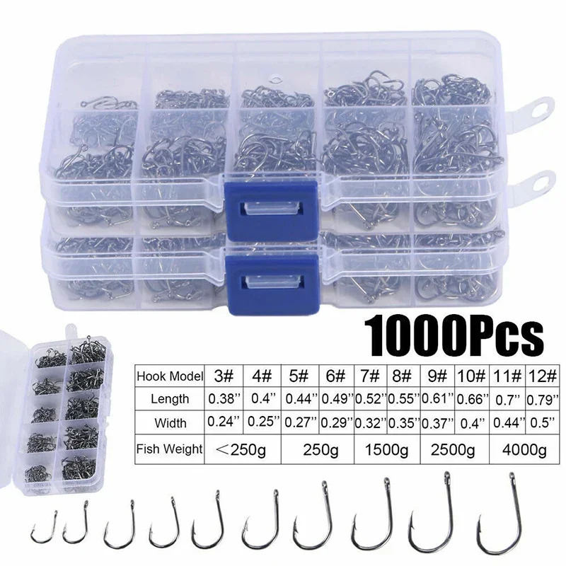 50–1600 Stück/Box Angelhaken,  – Fishing Hook Assortment Bewertung und Preis