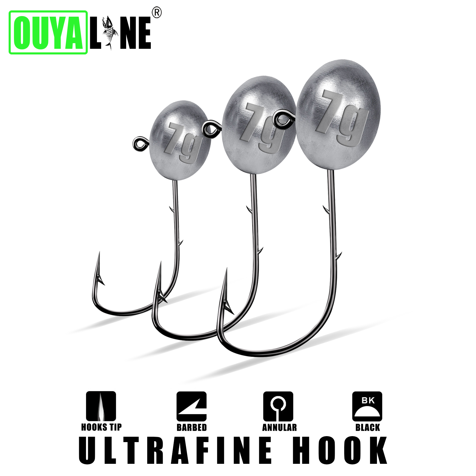 Jig Kopf Haken 1X Rockfish Aji – Fishing Hook Offset Bewertung und Preis