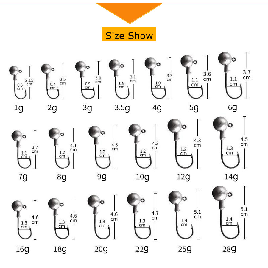 WODJYJ 1g 2g 3g 4g 5g 7g 8g 10 – Fishing Hook Assortment Bewertung und Preis